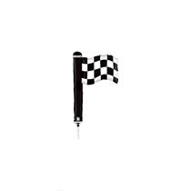 Mini Checkered Flag 14" Foil Balloon