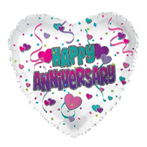 Happy Anniversary Hearts 17" Foil Balloon