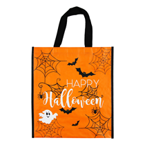 Halloween SpiderWeb & Bats Woven Trick Or Treat Bag
