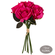 Eugenie Hot Pink Rose Bunch