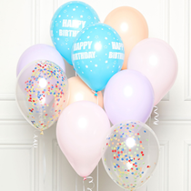 Pastel Happy Birthday DIY 11" Latex Balloons 10pk