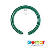 Gemar Standard Emerald Green 260 Modelling Latex Balloons 100pk