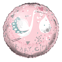 Baby Girl Round 18" Foil Balloon