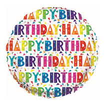 Happy Birthday 18" Words Foil Balloon