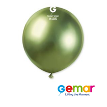 Gemar Shiny Kiwi Green 19" Latex Balloons 25pk