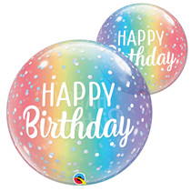 Happy Birthday Ombre Qualatex Bubble Balloon