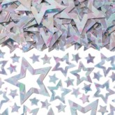 Silver Prismatic Star Confetti 14g