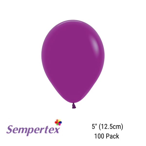 Sempertex 5 Fashion Purple Orchid Latex Balloons 100pk