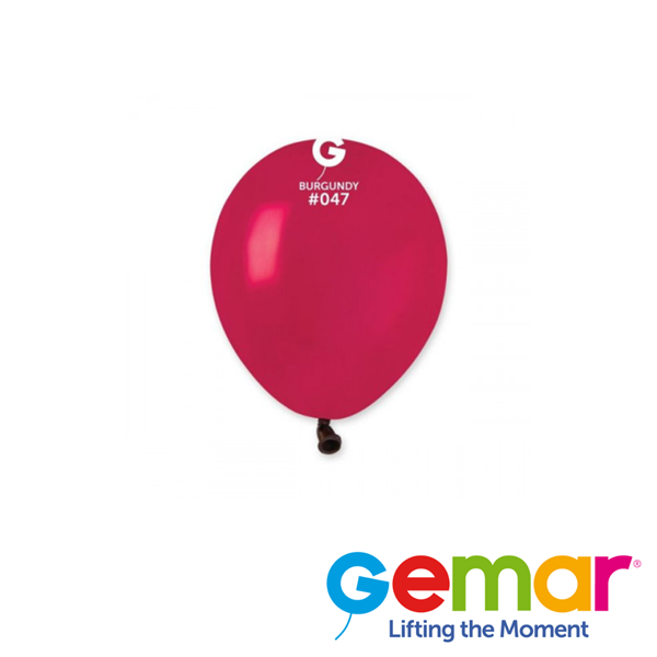 Gemar Standard Burgundy 5 Latex Balloons 50pk