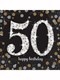 50th Birthday Gold Celebration Luncheon Napkins 16pk