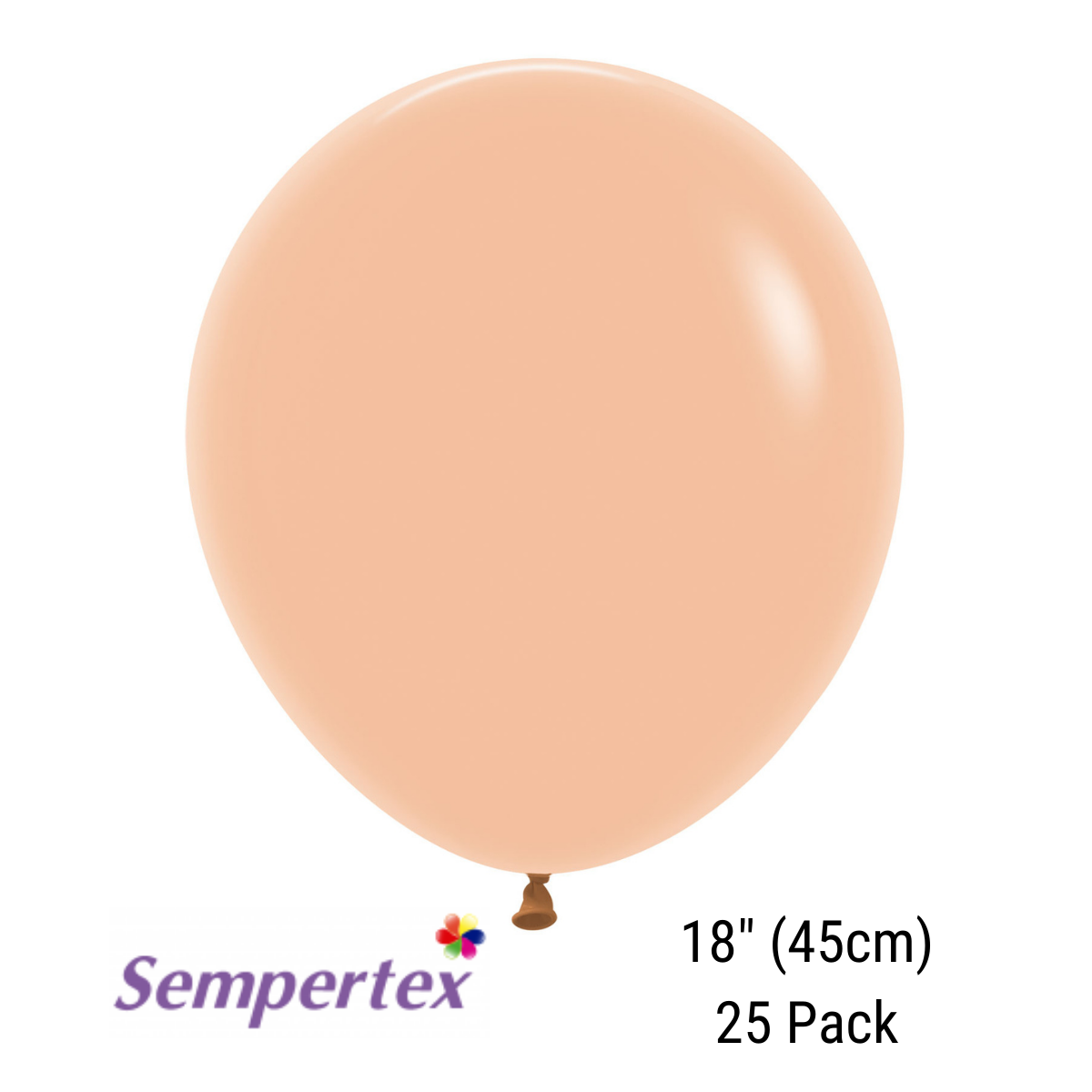 Sempertex Peach Blush 18 Latex Balloons 25pk